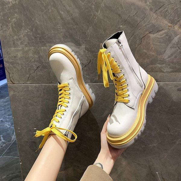 boots white female british style nice autumn korean version of the wild thick-soled motorcycle short, Black
boots white female british style nice autumn korean version of the wild thick-soled motorcycle short, Black
