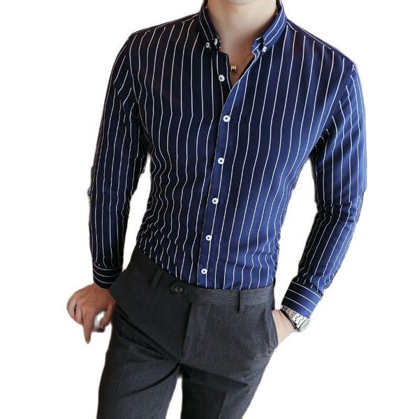 men's casual shirts business shirt 2021 four seasons men korean edition striped long-sleeved slim young fashionable handsome, White;black
men's casual shirts business shirt 2021 four seasons men korean edition striped long-sleeved slim young fashionable handsome, White;black