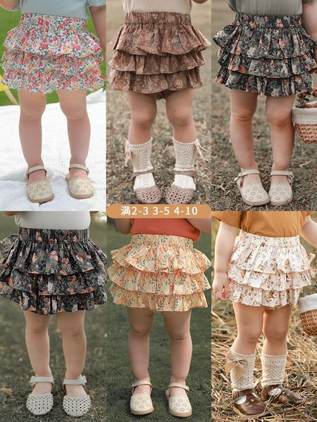 girls' fluffy skirt pants summer ruffled sweet floral children's baby casual shorts, Black
girls' fluffy skirt pants summer ruffled sweet floral children's baby casual shorts, Black