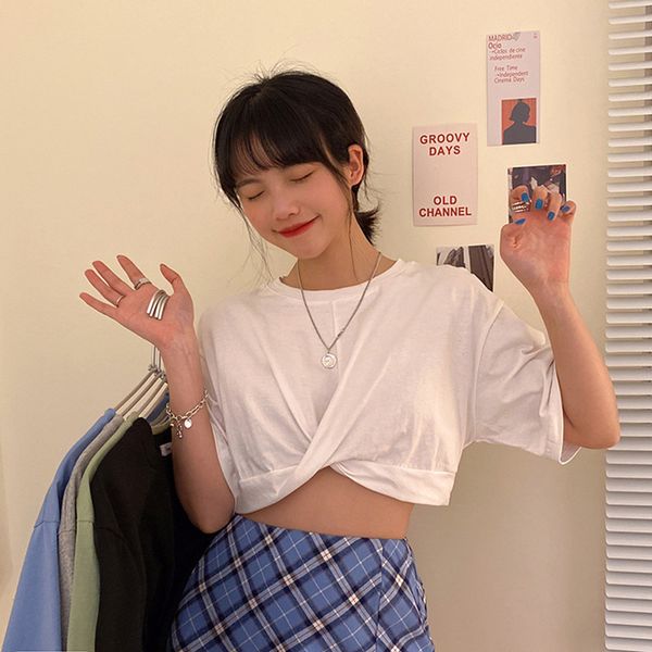 2colors summer korean style elastic short sleeve t-shirt womens short cropped tees shirt femme (c4284) 210423, White
2colors summer korean style elastic short sleeve t-shirt womens short cropped tees shirt femme (c4284) 210423, White