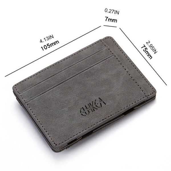 card holders pu leather slim pocket wallet magic money case holder coin purse organizer for men women j60d, Brown;gray
card holders pu leather slim pocket wallet magic money case holder coin purse organizer for men women j60d, Brown;gray