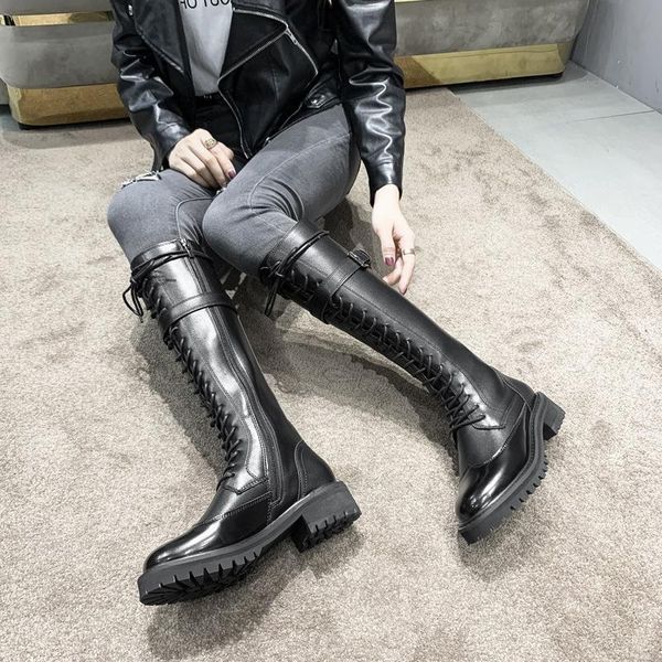 boots flat bottom handsome belt buckle high chalaza tide long woman overknee, Black
boots flat bottom handsome belt buckle high chalaza tide long woman overknee, Black