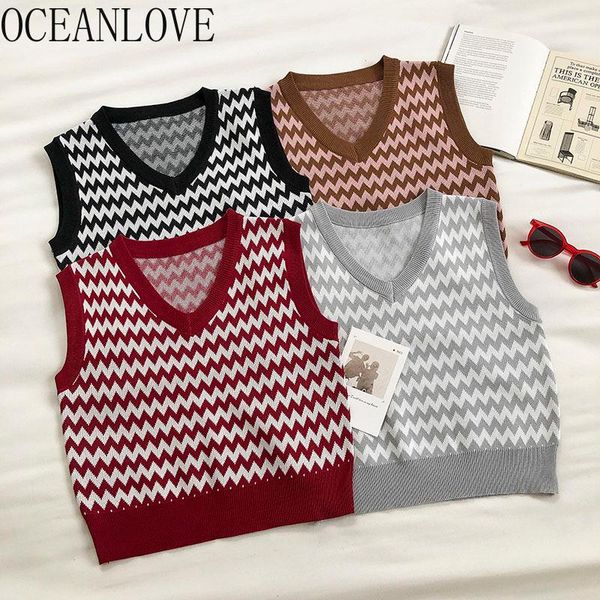 women's vests oceanlove wave print fashion woman sweaters 2021 autumn v neck all match korean vintage winter clothes pullovers 19117, Black;white
women's vests oceanlove wave print fashion woman sweaters 2021 autumn v neck all match korean vintage winter clothes pullovers 19117, Black;white