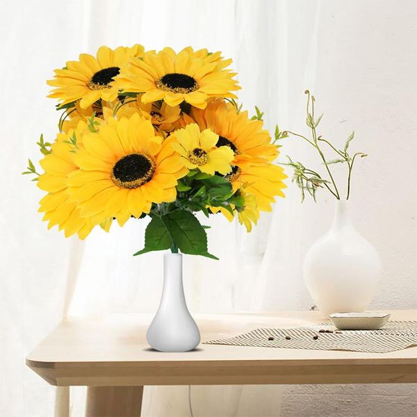 decorative flowers & wreaths 6pcs 7 forks yellow silk sunflower artificial bouquet for home office party garden el wedding decoration
decorative flowers & wreaths 6pcs 7 forks yellow silk sunflower artificial bouquet for home office party garden el wedding decoration