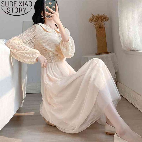spring mesh dress vintage lace women puff sleeve long es fashion high waist doll collar vestidos 12913 210506, Black;gray
spring mesh dress vintage lace women puff sleeve long es fashion high waist doll collar vestidos 12913 210506, Black;gray