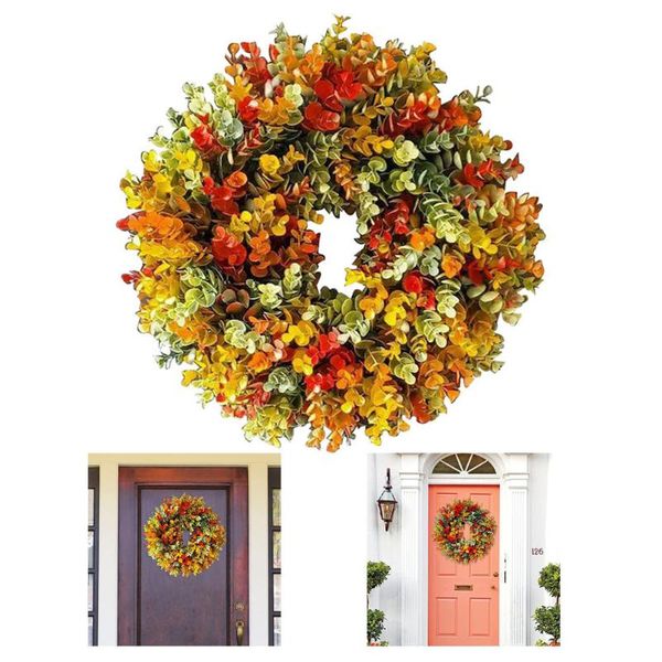 decorative flowers & wreaths artificial colorful imitative leaves wreath door decoration for halloween christmas 45x45cm the door, home deco
decorative flowers & wreaths artificial colorful imitative leaves wreath door decoration for halloween christmas 45x45cm the door, home deco