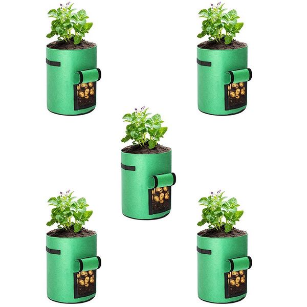 packs of 10 gallon plant growth bags for potatoes, carrots, and tomatoes with harvesting window handle planters & pots
packs of 10 gallon plant growth bags for potatoes, carrots, and tomatoes with harvesting window handle planters & pots