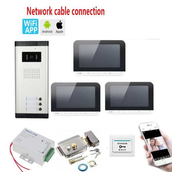 video door phones 2/3 apartments wired wifi intercom system android app control for home 7 inch color phone kit
video door phones 2/3 apartments wired wifi intercom system android app control for home 7 inch color phone kit