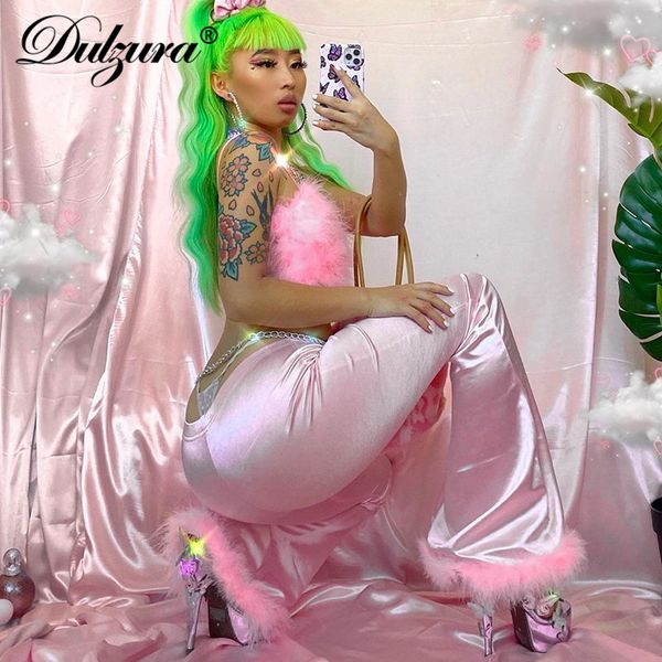 dulzura faux fur fluffy satin women flare pants high waist bell trousers bodycon streetwear autumn winter gothic bottoms, Black;white
dulzura faux fur fluffy satin women flare pants high waist bell trousers bodycon streetwear autumn winter gothic bottoms, Black;white