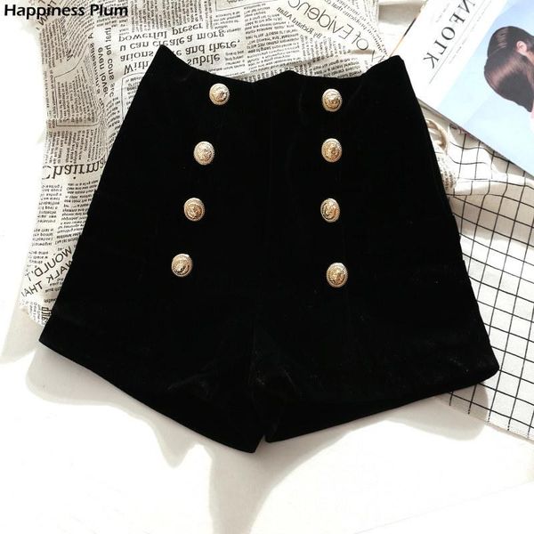 women's shorts women autumn and winter velvet high waist all match buttons black short trousers loose 2xl bottom, White;black
women's shorts women autumn and winter velvet high waist all match buttons black short trousers loose 2xl bottom, White;black