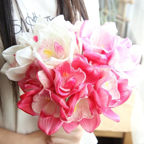 fake flowers 1 bouquet 6 heads european wedding beam artificial silk flower flores bride party home decoration decorative & wreaths
fake flowers 1 bouquet 6 heads european wedding beam artificial silk flower flores bride party home decoration decorative & wreaths