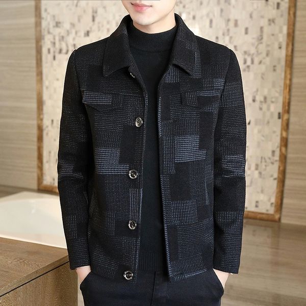 2021 men's plaid jacket fall/winter new korean fashion casual slim thicken woolen jacket high quality, Black
2021 men's plaid jacket fall/winter new korean fashion casual slim thicken woolen jacket high quality, Black
