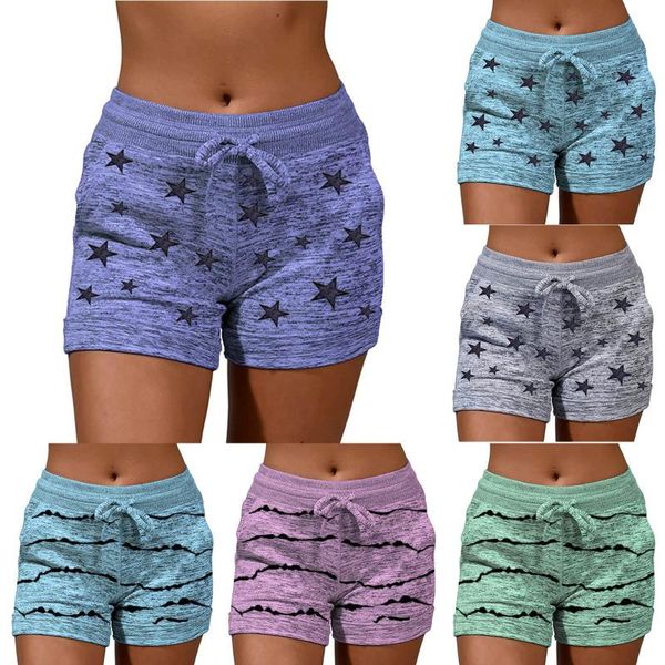 women's shorts 2021 summer drawstring print female elastic high waist loose women fashion soft beach casual sport star, White;black
women's shorts 2021 summer drawstring print female elastic high waist loose women fashion soft beach casual sport star, White;black