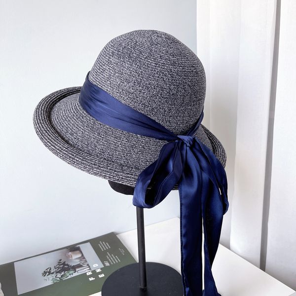 big hat curly edge long ribbon fisherman's female summer sun proof straw versatile bowknot ball mixed color basin, Blue;gray
big hat curly edge long ribbon fisherman's female summer sun proof straw versatile bowknot ball mixed color basin, Blue;gray