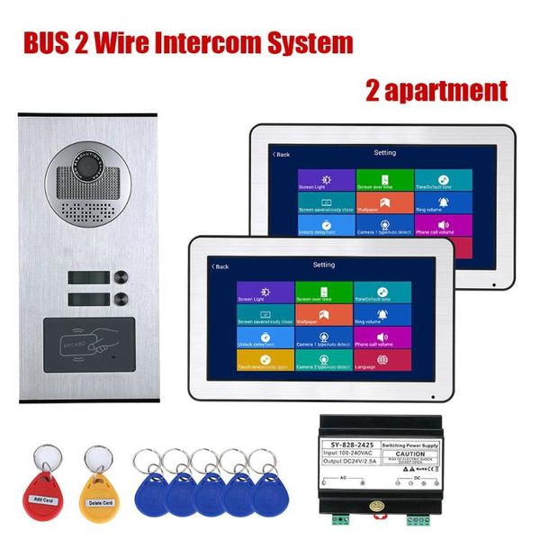 video door phones 10 inch wired wifi bus 2 wire phone intercom systems kit for home 2/3units apartment night vision support remote app
video door phones 10 inch wired wifi bus 2 wire phone intercom systems kit for home 2/3units apartment night vision support remote app