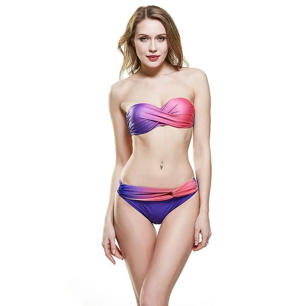 women's swimwear ladies low waist bikini gradient color summer beach suit push up split, White;black
women's swimwear ladies low waist bikini gradient color summer beach suit push up split, White;black