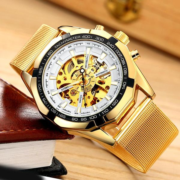 selling mens watches men skeleton watch stainless steel gold mesh strap automatic mechanical male clock wristwatches, Slivery;brown
selling mens watches men skeleton watch stainless steel gold mesh strap automatic mechanical male clock wristwatches, Slivery;brown