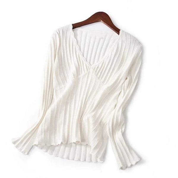 women's sweaters three colors women knit sweater long sleeve hollow out elegant v-neck early autumn female knitwear pullover, White;black
women's sweaters three colors women knit sweater long sleeve hollow out elegant v-neck early autumn female knitwear pullover, White;black