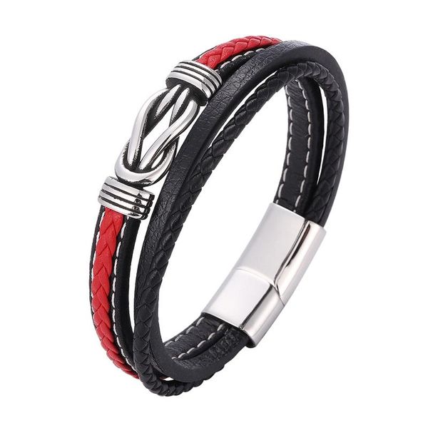 charm bracelets fashion irregular graphic stainless steel red leather men multilayer braided rope wristband male jewelry sp1080, Golden;silver
charm bracelets fashion irregular graphic stainless steel red leather men multilayer braided rope wristband male jewelry sp1080, Golden;silver