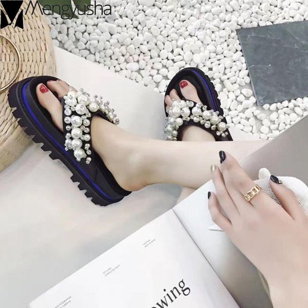slippers clip toe summer flip flops string bead platform shoes woman thick bottom beach slides casual comfy femme, Black
slippers clip toe summer flip flops string bead platform shoes woman thick bottom beach slides casual comfy femme, Black