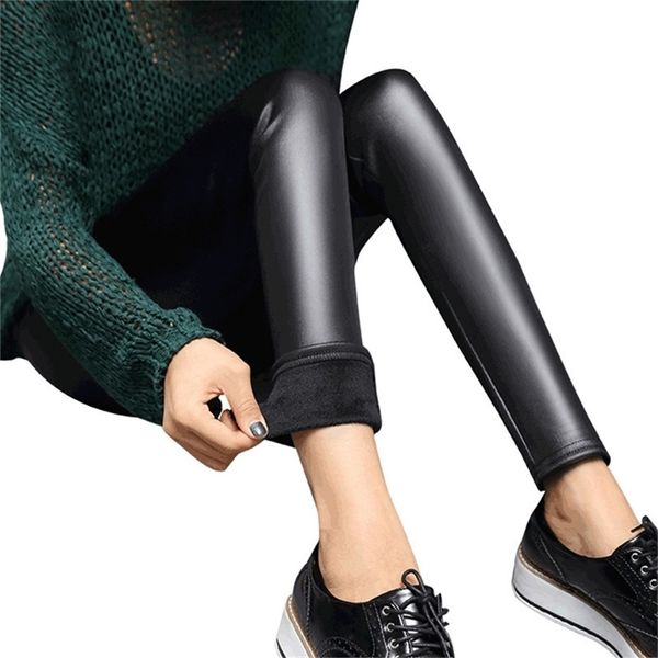 yrrety women winter faux leather velvet warm pants high waist trousers thick stretch fleece lining skinny ankle-length 211204, Black
yrrety women winter faux leather velvet warm pants high waist trousers thick stretch fleece lining skinny ankle-length 211204, Black