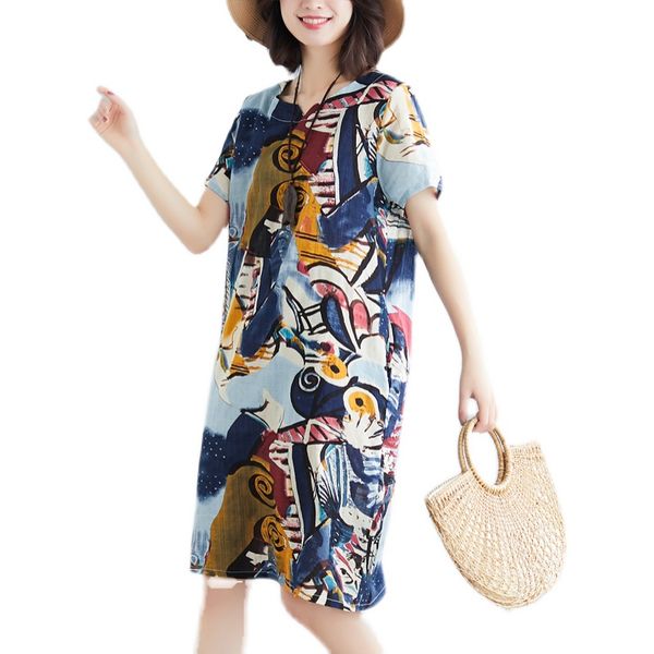 2021short sleeve plus size cotton vintage floral women casual loose midi summer dress elegant clothes 2021 ladies dresses sundress, Black;gray
2021short sleeve plus size cotton vintage floral women casual loose midi summer dress elegant clothes 2021 ladies dresses sundress, Black;gray