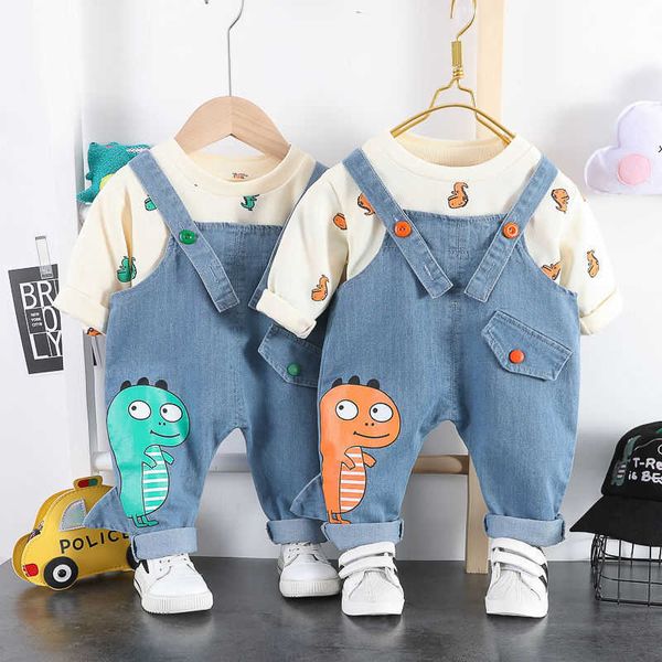 autumn children clothes baby boys girls print t shirt dinosaur overalls bib pants 2pcs/sets infant kids fashion toddler suits x0902, White
autumn children clothes baby boys girls print t shirt dinosaur overalls bib pants 2pcs/sets infant kids fashion toddler suits x0902, White