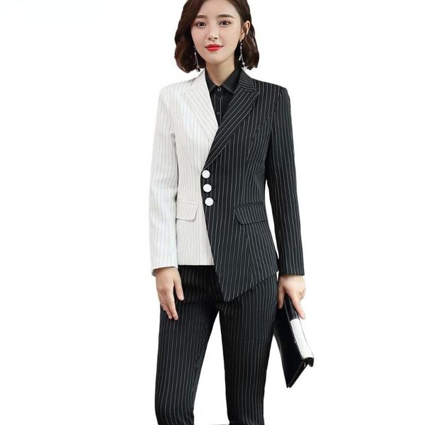 women's two piece pants women black white asymmetrical striped pant suit office lady ol jacket blazer and 2 set work suits for
women's two piece pants women black white asymmetrical striped pant suit office lady ol jacket blazer and 2 set work suits for