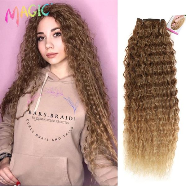 deep curly synthetic hair weave wave bundles 28"30"32"inches ombre color two tone extension 120g human ponytails, Black
deep curly synthetic hair weave wave bundles 28"30"32"inches ombre color two tone extension 120g human ponytails, Black