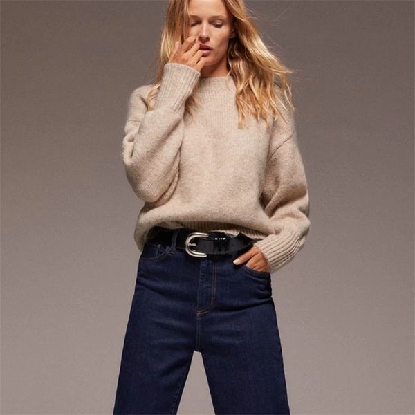 autumn winter women sweaters two colors pullovers solid warm long sleeve vintage o-neck short lady 210422, White;black
autumn winter women sweaters two colors pullovers solid warm long sleeve vintage o-neck short lady 210422, White;black