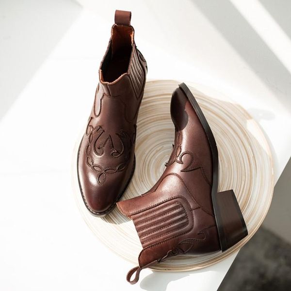 boots mljuese 2021 women ankle soft cow leather autumn spring brown color pointed toe high heels, Black
boots mljuese 2021 women ankle soft cow leather autumn spring brown color pointed toe high heels, Black