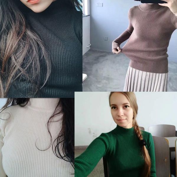 women's sweaters jin qiaoer -coming autumn turtleneck pullovers primer shirt long sleeve short korean slim-fit tight sweater cc1360/q, White;black
women's sweaters jin qiaoer -coming autumn turtleneck pullovers primer shirt long sleeve short korean slim-fit tight sweater cc1360/q, White;black