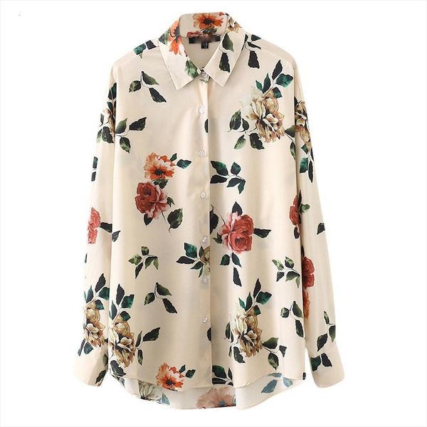 floral print chiffon fitness womens shirts long sleeve loose tee casual lapel retro temperament, White
floral print chiffon fitness womens shirts long sleeve loose tee casual lapel retro temperament, White