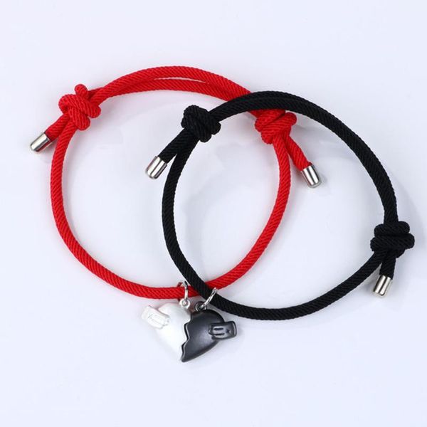link, chain couple bracelet a pair of love bracelets wishing stone broken heart stitching necklace lettering, Black
link, chain couple bracelet a pair of love bracelets wishing stone broken heart stitching necklace lettering, Black