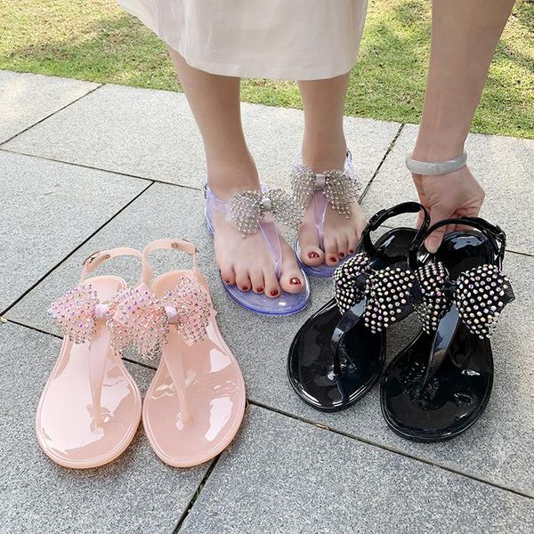 sandals summer colorful shiny rhinestone trend women butterfly-knot solid pvc fashion vacation beach jelly shoes ladies female, Black
sandals summer colorful shiny rhinestone trend women butterfly-knot solid pvc fashion vacation beach jelly shoes ladies female, Black