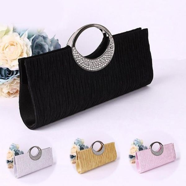 evening bags women elegant luxury rhinestone satin pleated bag party clutch purse handbag
evening bags women elegant luxury rhinestone satin pleated bag party clutch purse handbag