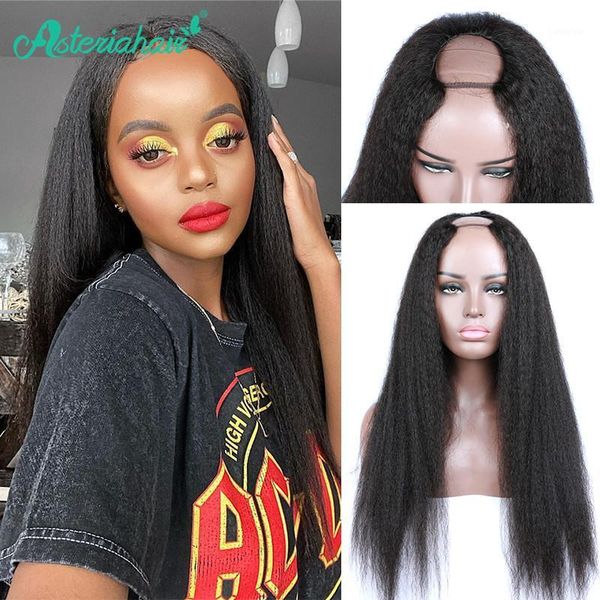 asteria u part wig kinky straight human hair wigs for black women 150% 180% density brazilian glueless wigs1, Black;brown
asteria u part wig kinky straight human hair wigs for black women 150% 180% density brazilian glueless wigs1, Black;brown