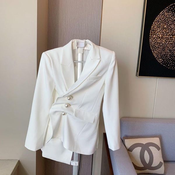 white minimalist blazer for women notched long sleeve sashes elegant blazers female fashion clothing 2021 tide women's suits &, White;black
white minimalist blazer for women notched long sleeve sashes elegant blazers female fashion clothing 2021 tide women's suits &, White;black