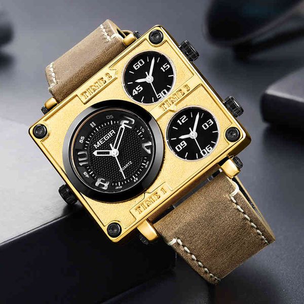 men watch megir waterproof quartz watches men with multiple time zone causal sport military watch erkek kol saati orologio uomo1, Slivery;brown
men watch megir waterproof quartz watches men with multiple time zone causal sport military watch erkek kol saati orologio uomo1, Slivery;brown