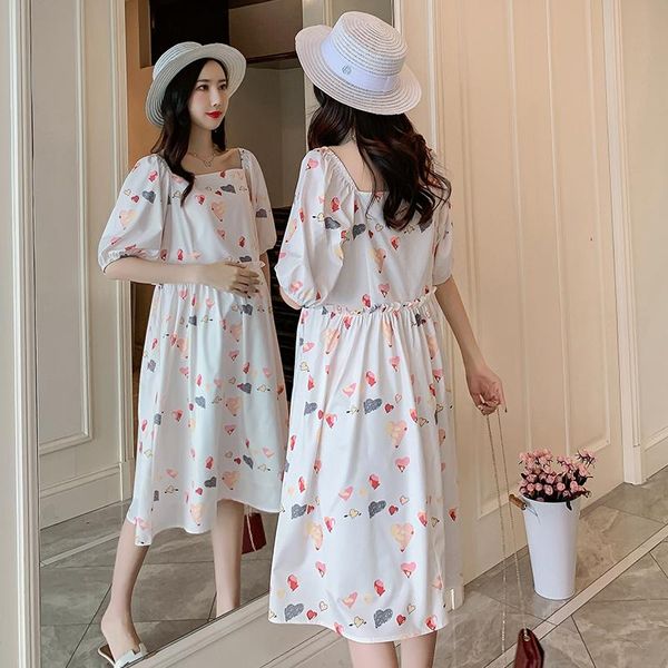 summer maternity dress fashion mother personality square collar chiffon printing pregnant women clothing sleeveless dresses, White
summer maternity dress fashion mother personality square collar chiffon printing pregnant women clothing sleeveless dresses, White