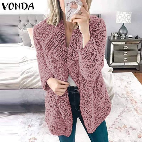 women's jackets autumn winter coat women warm faux fur 2021 vodna long sleeve outwear casual streetwear femme solid cardigan plus, Black;brown
women's jackets autumn winter coat women warm faux fur 2021 vodna long sleeve outwear casual streetwear femme solid cardigan plus, Black;brown