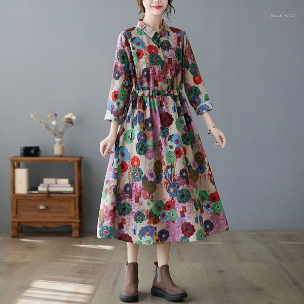 casual dresses 2021 arrival korea style vintage autumn blouse dress print floral cotton linen office lady work women, Black;gray
casual dresses 2021 arrival korea style vintage autumn blouse dress print floral cotton linen office lady work women, Black;gray