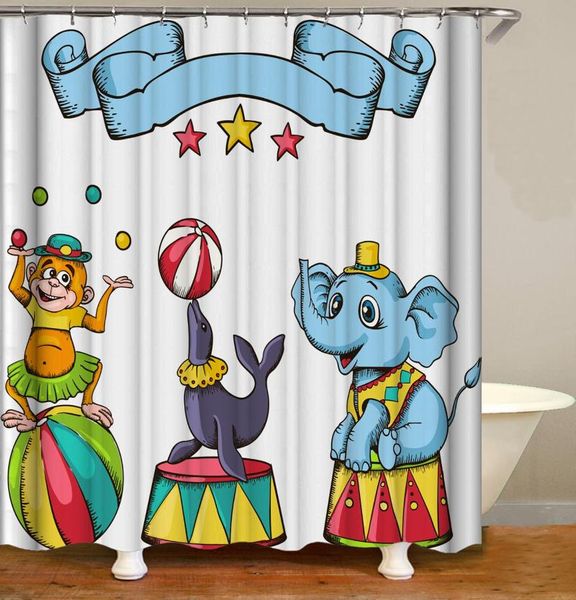 circus animal show shower curtain monkey seal elephant bath accessories with 12 hooks waterproof polyester fabric bathroom decor curtains
circus animal show shower curtain monkey seal elephant bath accessories with 12 hooks waterproof polyester fabric bathroom decor curtains