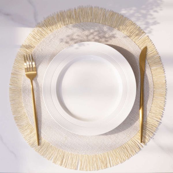 nordic country style linen round lace western food mat table heat insulation and scald el household plate
nordic country style linen round lace western food mat table heat insulation and scald el household plate