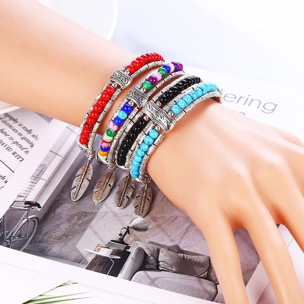 bohopan 2021 design women vintage bracelets colorful beads of bangles classic national style bracelet for gifts bangle, Black
bohopan 2021 design women vintage bracelets colorful beads of bangles classic national style bracelet for gifts bangle, Black