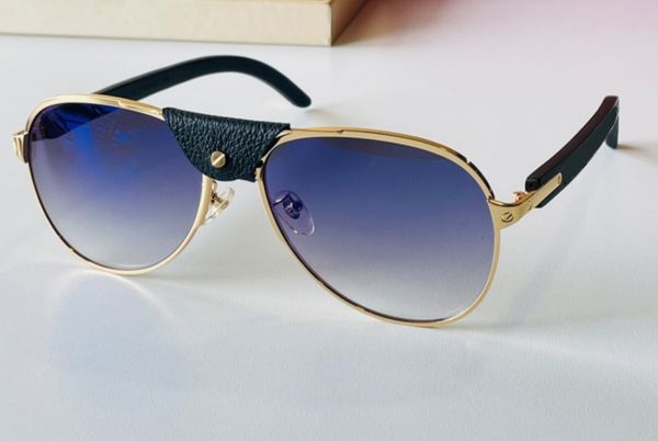 vintage pilot sunglasses blue gradient lenses wood gold metal glasses for men fashion eyewear accessories with box, White;black
vintage pilot sunglasses blue gradient lenses wood gold metal glasses for men fashion eyewear accessories with box, White;black