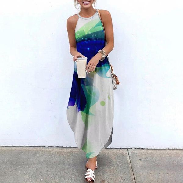 casual dresses maxi sleeveless women printing causal style halter summer beach dress asymmetric ladies sling long, Black;gray
casual dresses maxi sleeveless women printing causal style halter summer beach dress asymmetric ladies sling long, Black;gray