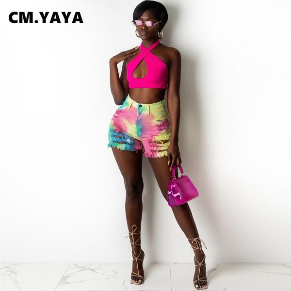 women's jeans cm.yaya women tie dye ripped hole stretchy mid waist denim shorts fashion high streetwear summer trousers 2021, Blue
women's jeans cm.yaya women tie dye ripped hole stretchy mid waist denim shorts fashion high streetwear summer trousers 2021, Blue