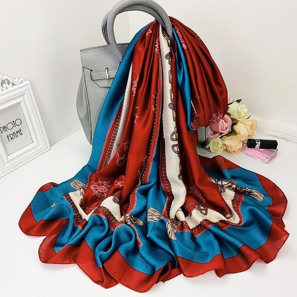 scarves 2021 dustproof bandana fashion high-grade silk scarf shawl korean style chain print beach towel summer 180x90cm, Blue;gray
scarves 2021 dustproof bandana fashion high-grade silk scarf shawl korean style chain print beach towel summer 180x90cm, Blue;gray