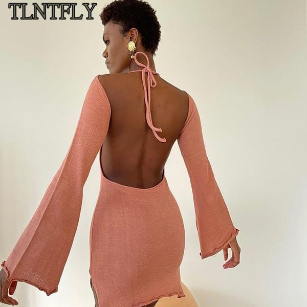 casual dresses tlntfly 2021 fall halter v neck backless mini dress womens clothing birthday elegant knit flare sleeve skinny, Black;gray
casual dresses tlntfly 2021 fall halter v neck backless mini dress womens clothing birthday elegant knit flare sleeve skinny, Black;gray